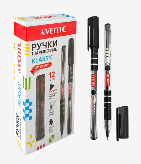 Ручка шариковая 'deVENTE. Klassy' Speed Pro, d=0,7 мм, ультра гладкое письмо, черный цв, 5073527