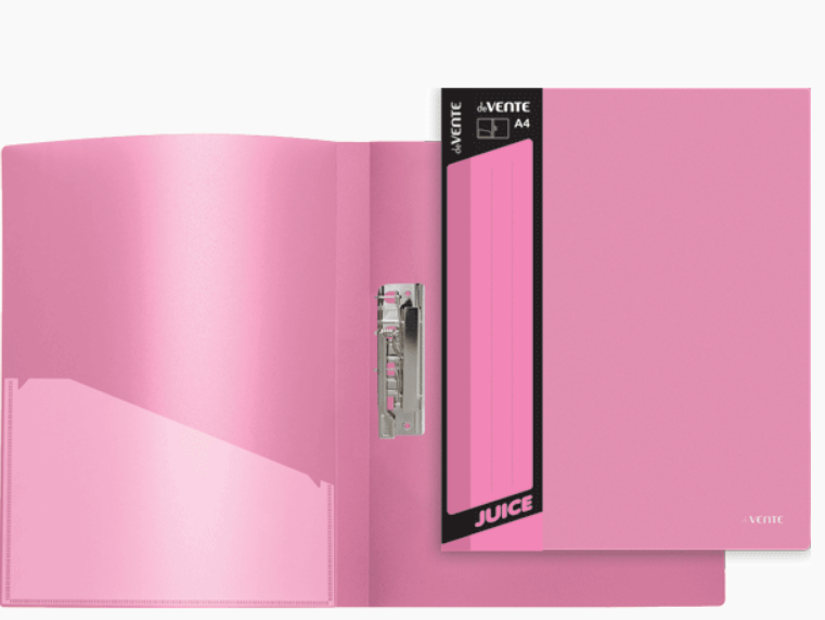 Папка А4 с боковым прижимом, Juicy deVENTE, розовый, 3110702