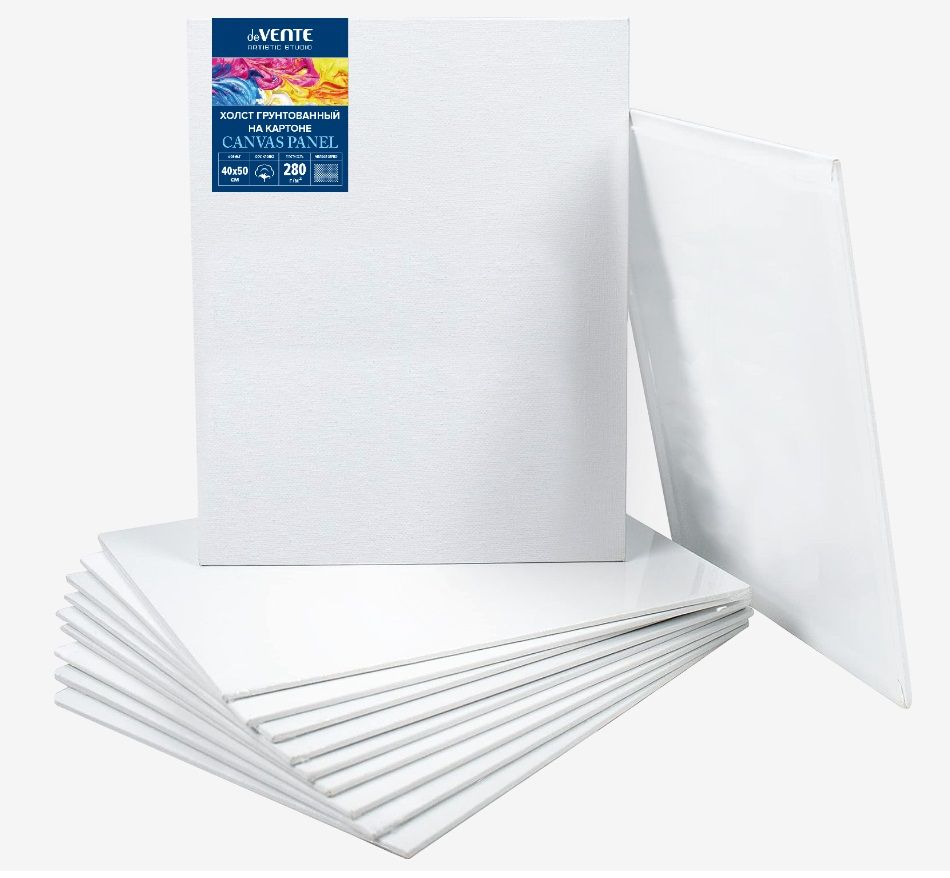 Холст на картоне 40x50 см грунтованный 'deVENTE. ARTISTIC STUDIO' 100% хлопок 280 г;м², 8150305