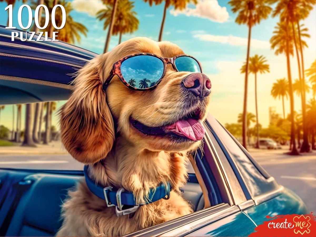 ПАЗЛЫ 1000 элементов. ЩЕНОК В ОЧКАХ, П1000-0511