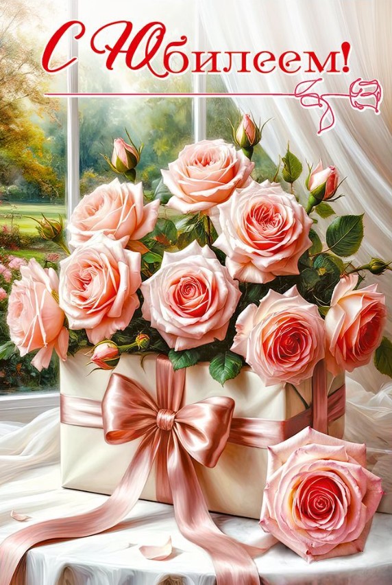 Открытка, А5, С Юбилеем, 50002325