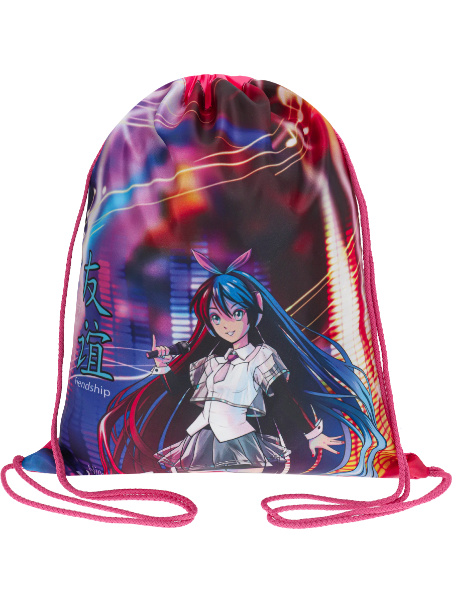 Сумка для сменной обуви 'Аниме', 1 отделение , розовый цвет, МО-3907