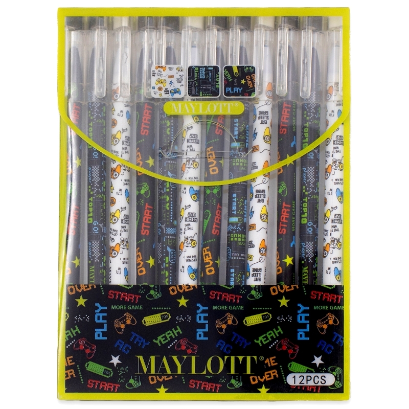 Ручка гелевая Пиши-стирай Game over синяя, 0,5 мм, 6233