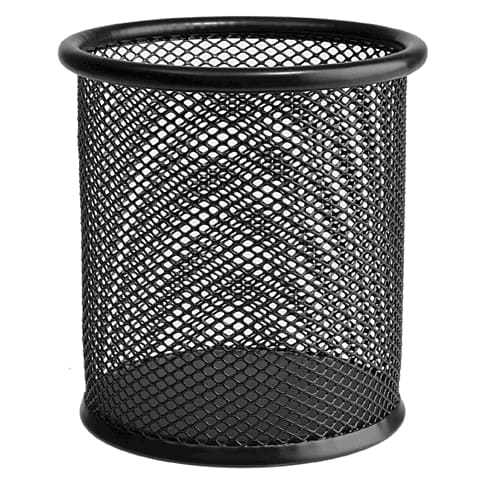 Стакан-подставка для ручек металл. круглый цветной, AR-802;ЧЕРН