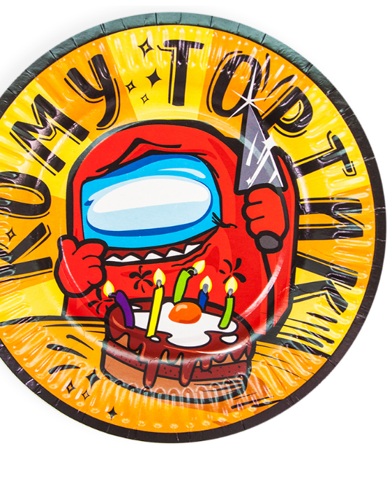 Тарелки (7'';18 см) Игра Среди Нас, Вечеринка (тортик), 6 шт, 77289