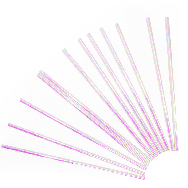 Трубочки для коктейлей Розовый перламутр, (12 шт;уп), 615107