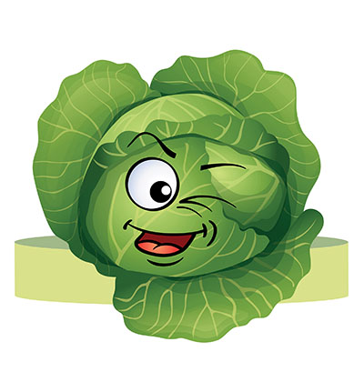 Украшение на скотче 'Капуста', ободок, (10 шт;уп), 5KP-020