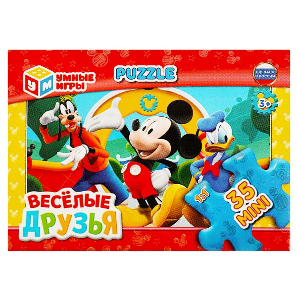 Весёлые друзья. Пазл классический в коробке. 35 деталей. 90х65х25мм, 357966