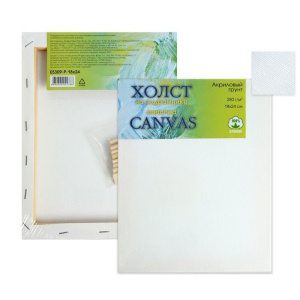 Холст на подрамнике , акриловый грунт , 20х20 см , 100% хлопок , мелкое зерно, E5309-P-20х20