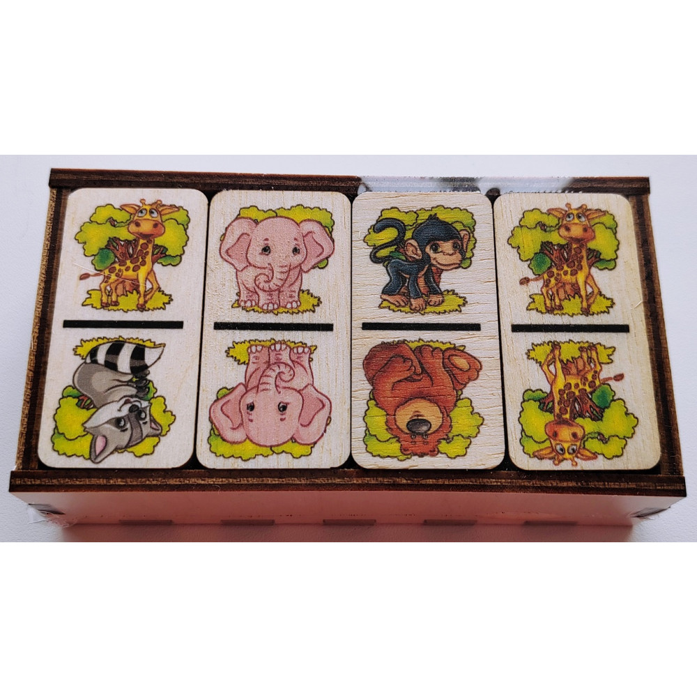 Домино деревянное 'Зоопарк', 28 элементов, 220003