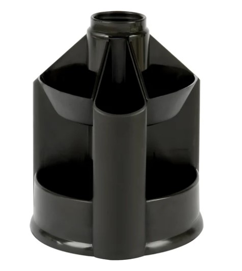 Набор канцелярских принадлежностей СТАММ 'MiniDesk', 13 предметов, вращающийся, черный, ОРН-30480