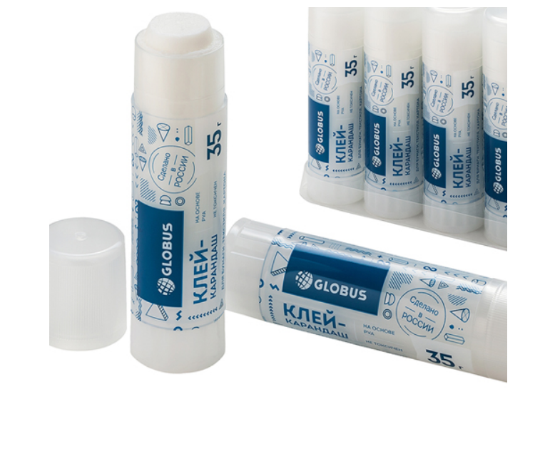 Клей карандаш Globus, 35г, ПВА1024