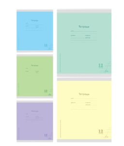 Тетрадь 12л. А5 , ДОПОЛНИТЕЛЬНО КОСАЯ ЛИНИЯ Prof-Press "Школьная классика", 12-9270