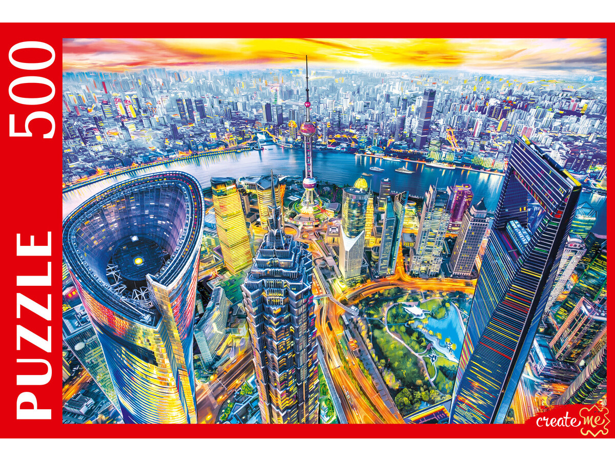 ПАЗЛЫ 500 элементов. ВИД НА ШАНХАЙ (Арт. Ф500-7125)