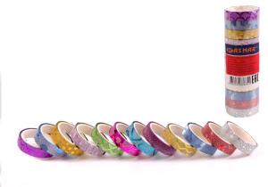 Скотч декоративный 12 мм х 3 м ,150 mic , с рисунком , (8 шт/уп), AR-4411