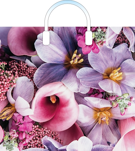 Пакет ПЭ с пластмассовыми ручками 38х34+3 (90) Артпласт глянец х150 (Ванда), ПЛР51822