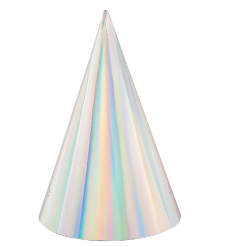 Колпаки, Серебро, Голография, 16 см, 6 шт. в упак, 6231747н-й