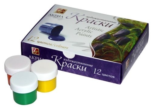 Акриловые краски 12 цв. Луч по 15 мл., картон. уп., 22С 1409-08