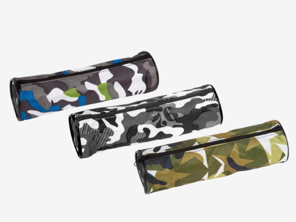 Пенал 'Attomex. Power' 21x6x6 см, круглый для 55 предметов, на молнии, 7021580