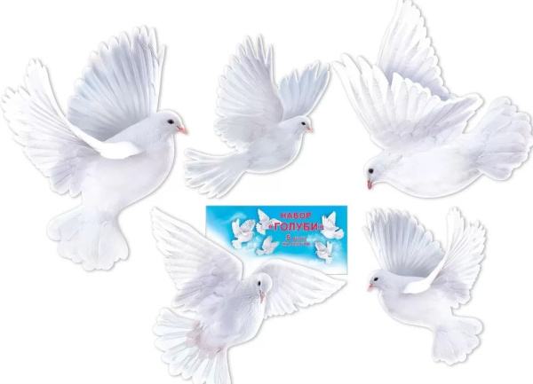 Набор оформительский 'Голуби', (5 шт;уп), 3000442