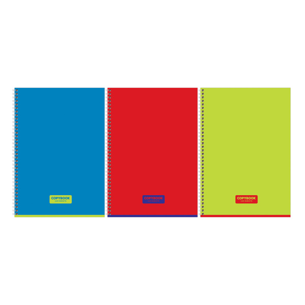 Тетрадь 120л., А4, клетка, на гребне BG 'Copybook', глянцевая ламинация, Т4гр120_лг 12477